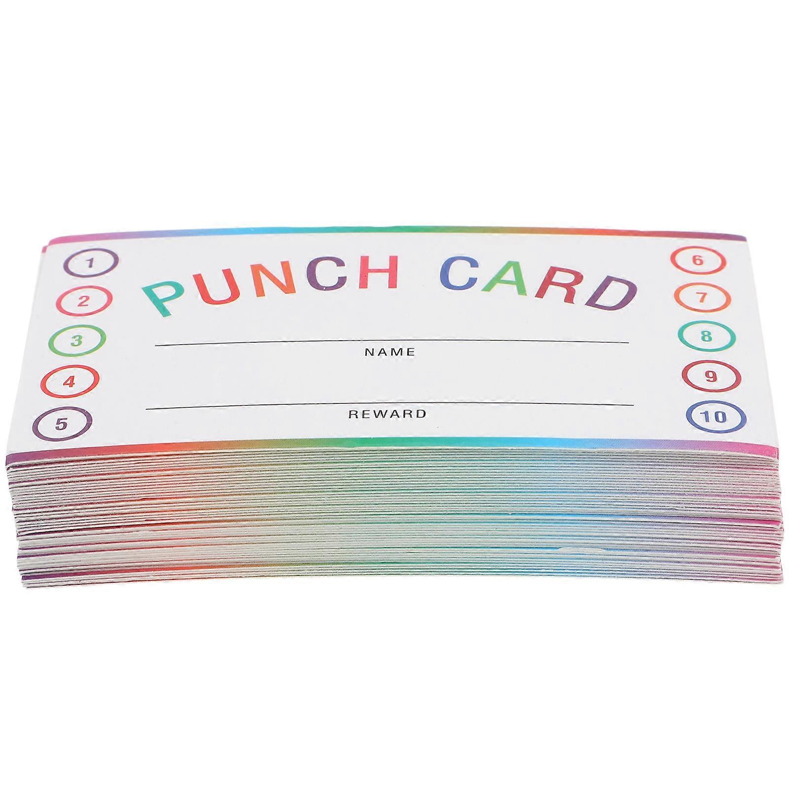 Punch Cards Reward Cards Behavior for Classroom 50 Sheets Incentive