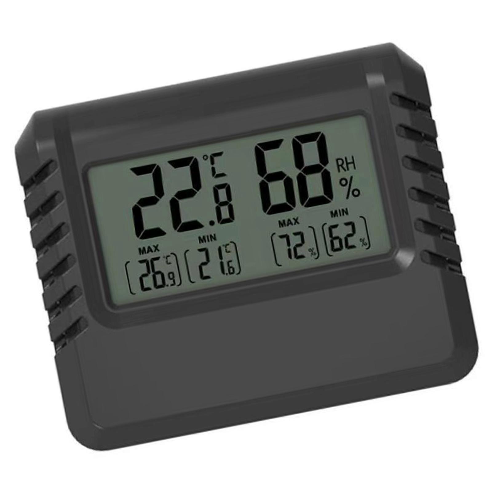Digital Humidity Temperature Meter With Maximums Minimum Records Clear LCDs Display Magnetic Bracket Hanging Hole Multicolor