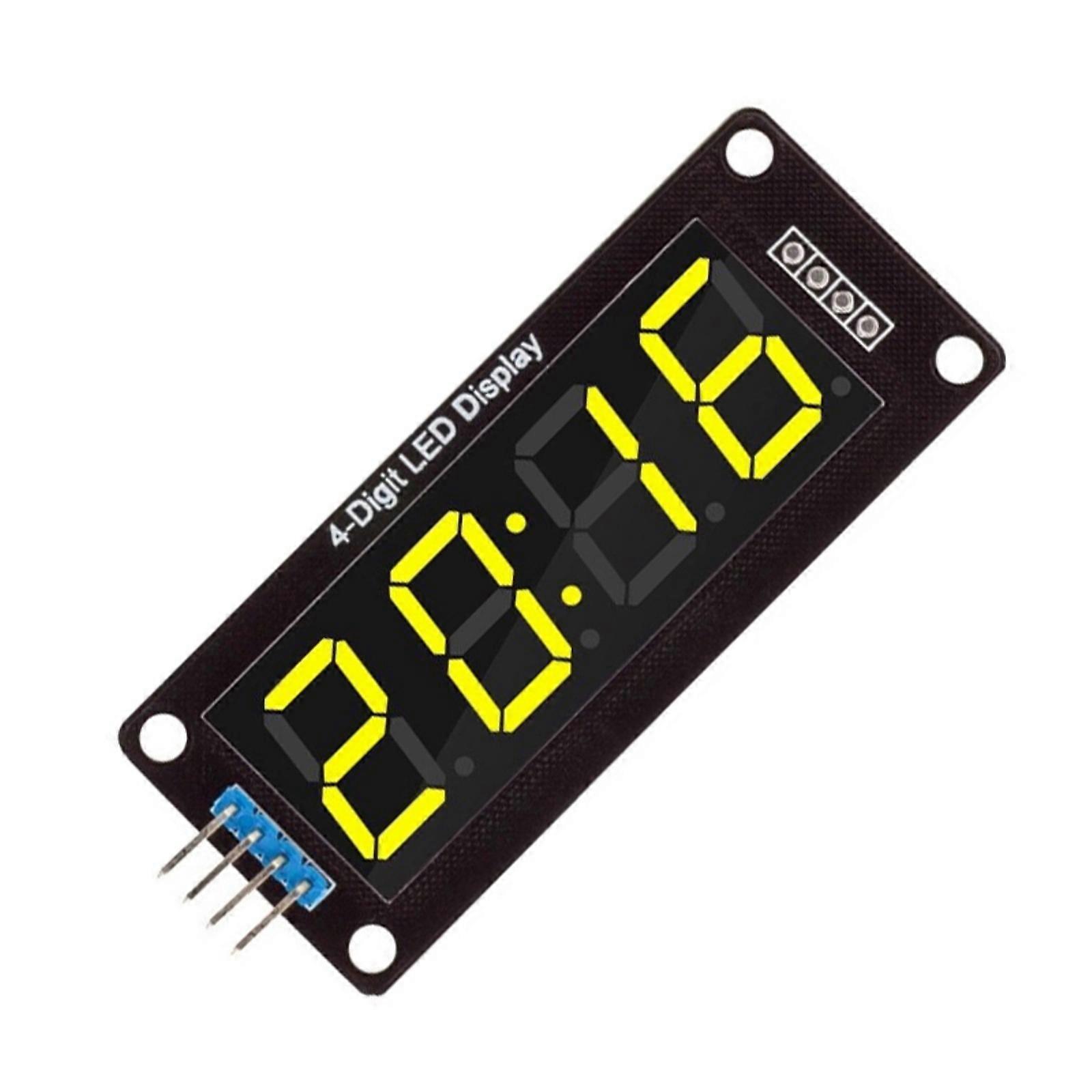 Compacting 0.56Inch 4Digit 7Segment LED Display Module For Microcontroller Projects Electronic Time Clock Indicator Tube  Yellow