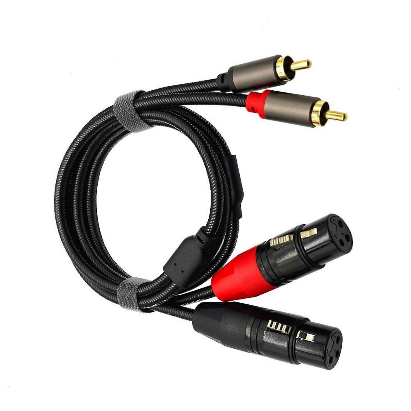 Shielded 2RCA To 2XLR Female Converters Cable With NoiseFree Signal For Audiophiles Systems Multicolor