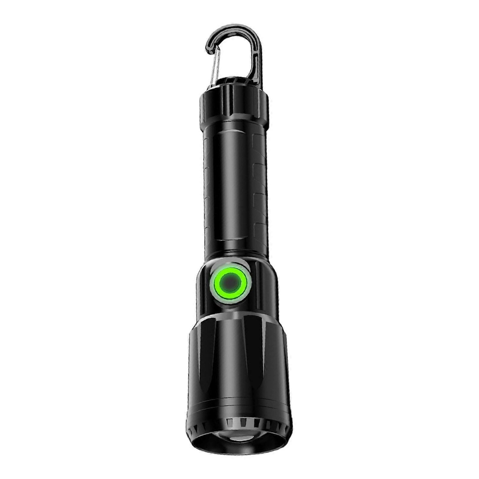 High Luminout Rechargeable Pocket Flashlight Waterproof ABS Material With 3 Lighting Modes For Camping Hiking Multicolor