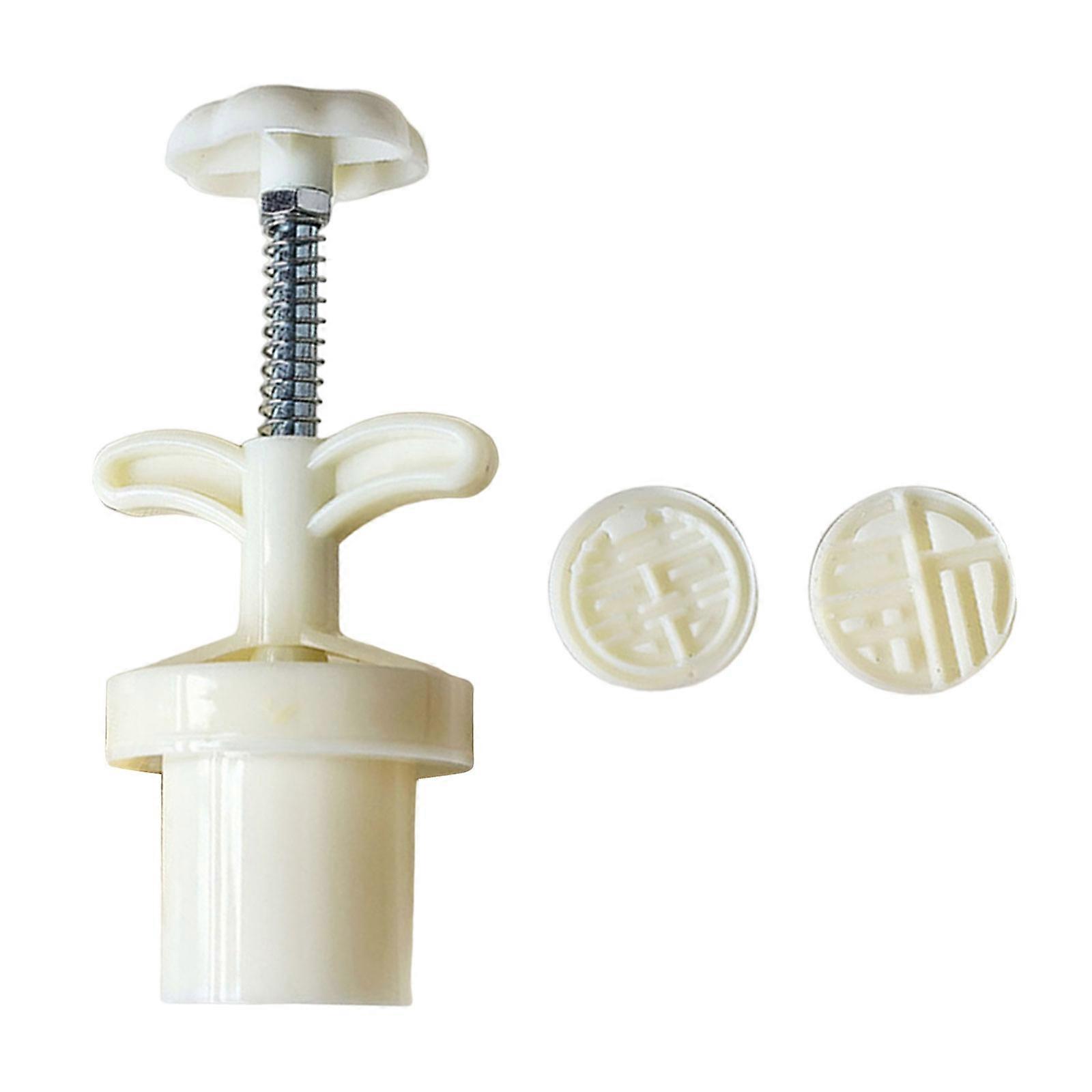 New Years Round Mooncake Press Molds Cookie Stamps Chinese MidAutumn MoonCake Maker Decorating Tool for DIY Cookie Multicolor