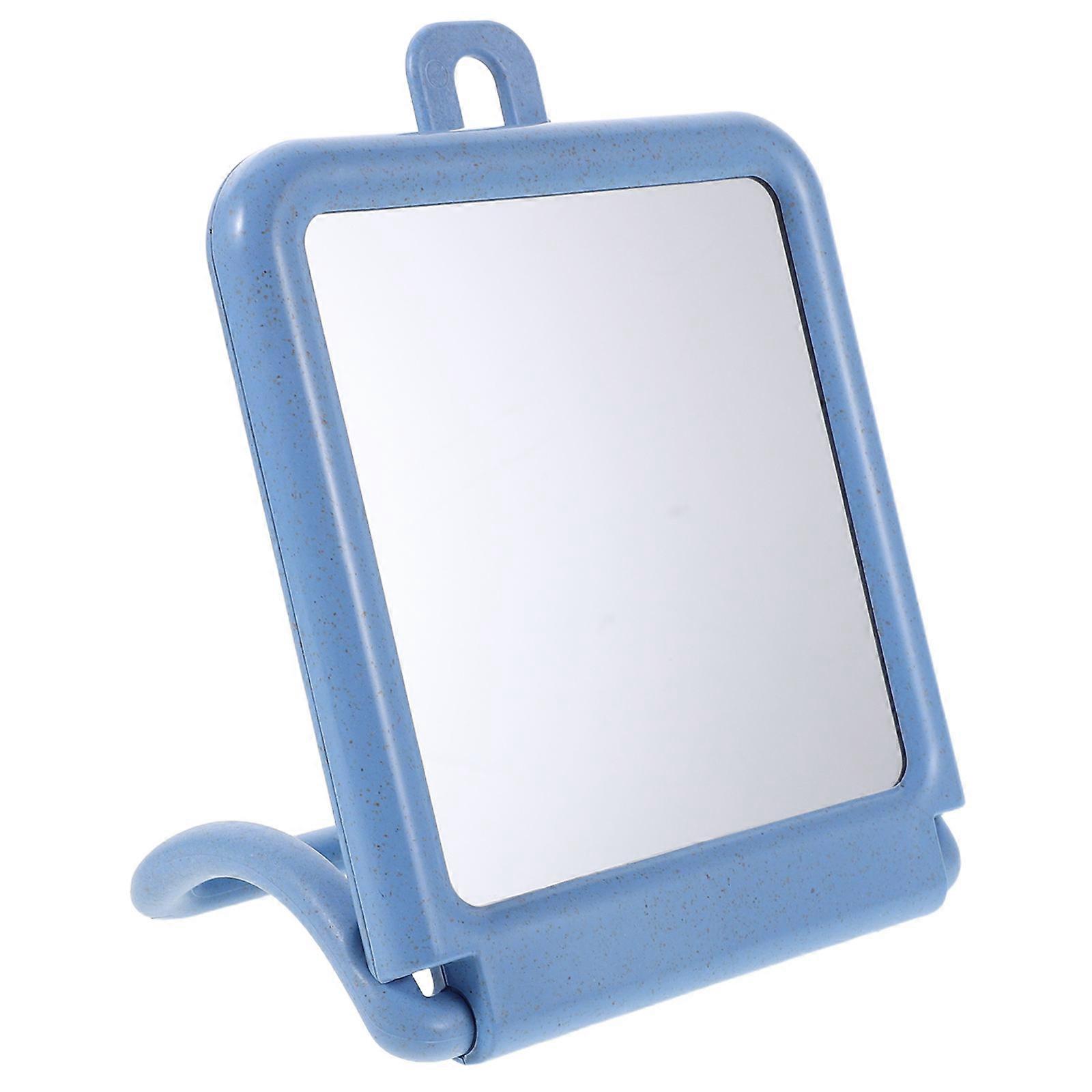 Small Rectangle Mirror Makeup Mirror for Desk Usage Sky-Blue