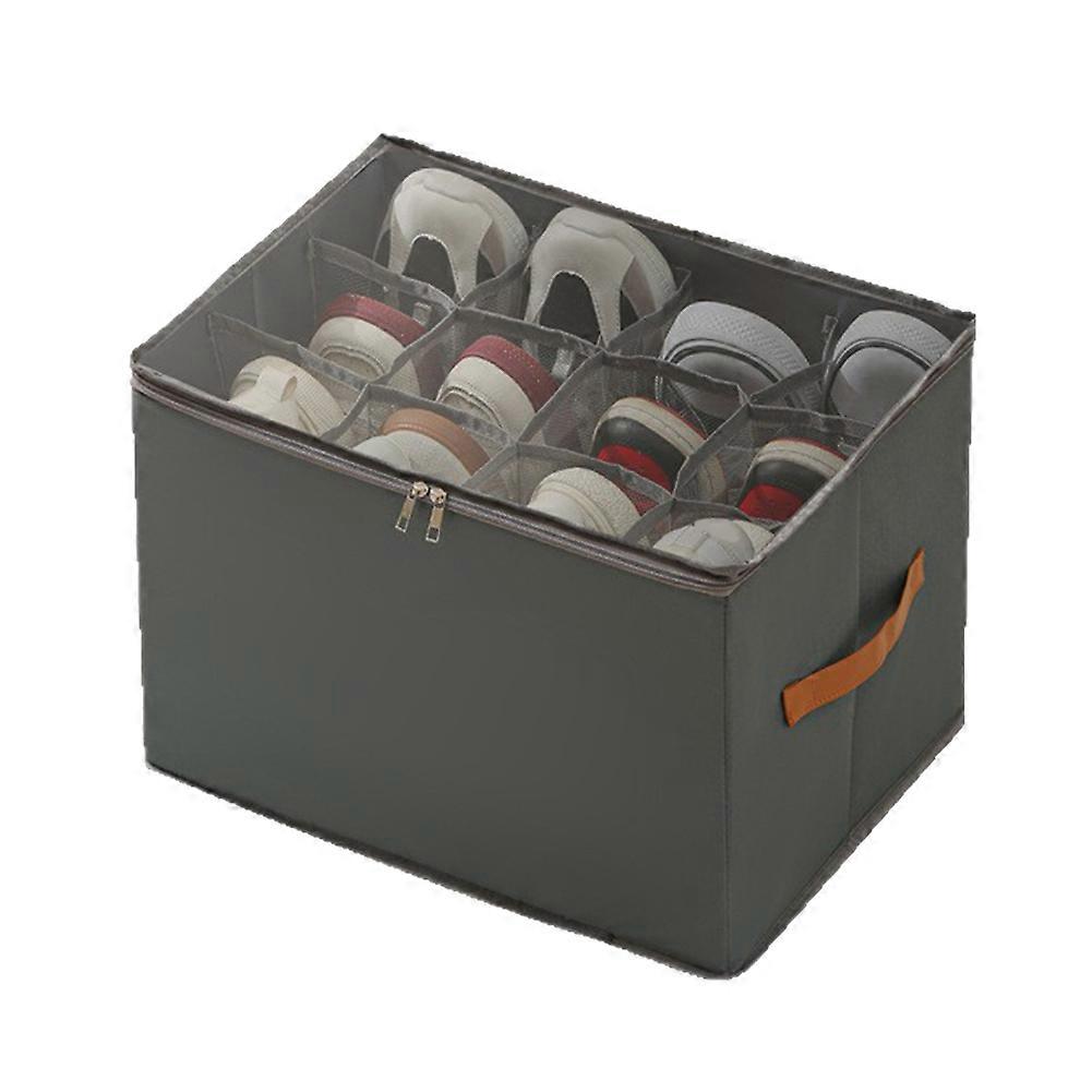Range-chaussures pour placard, lot de 2, gris