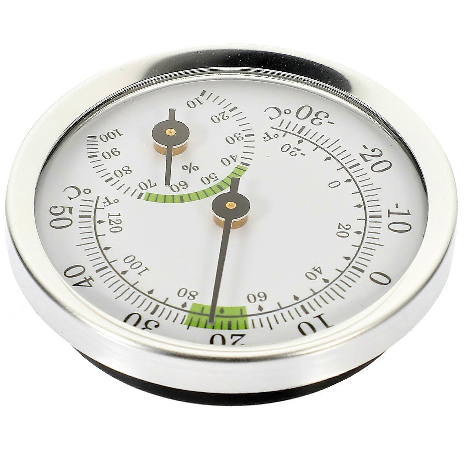 Micro Pointer Thermohygrometer Temperature Gauge Household Indoor Hygrometer Silver