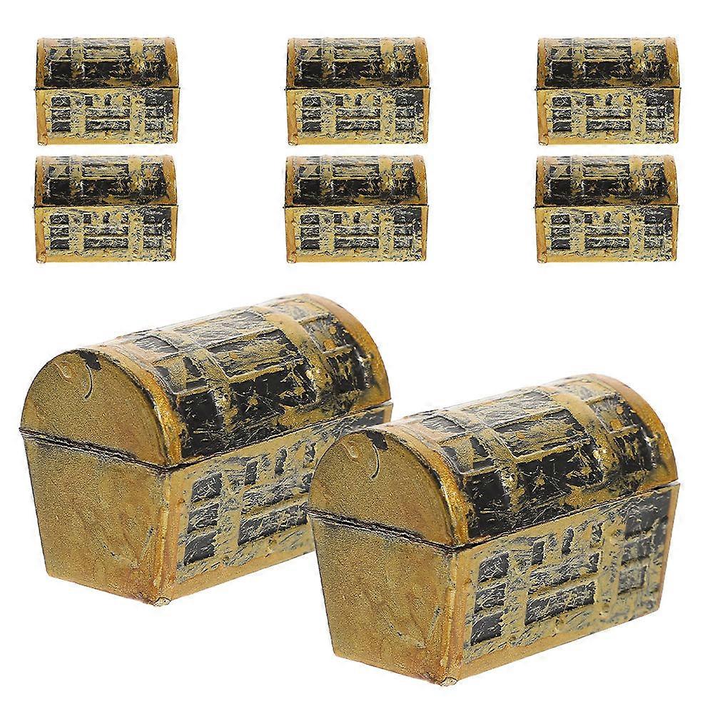 8Pcs Mini Vintage Pirate Jewelry Box Unique Party Favors For Themed Events Designed With Realistic Features Made From Durable Material