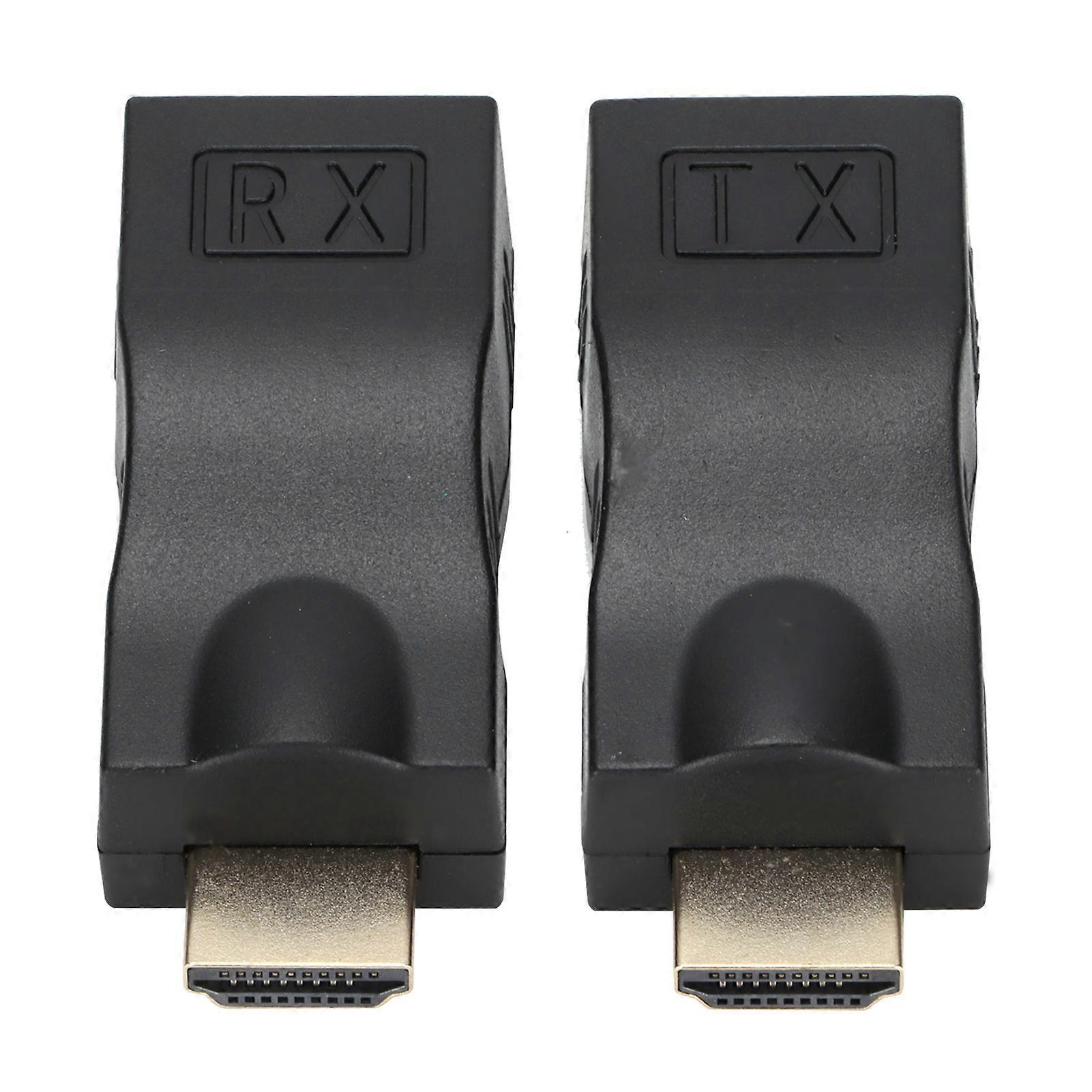 Signal Adapter Black RJ45 to HighDefinition Multimedia Interface Transmission Extender