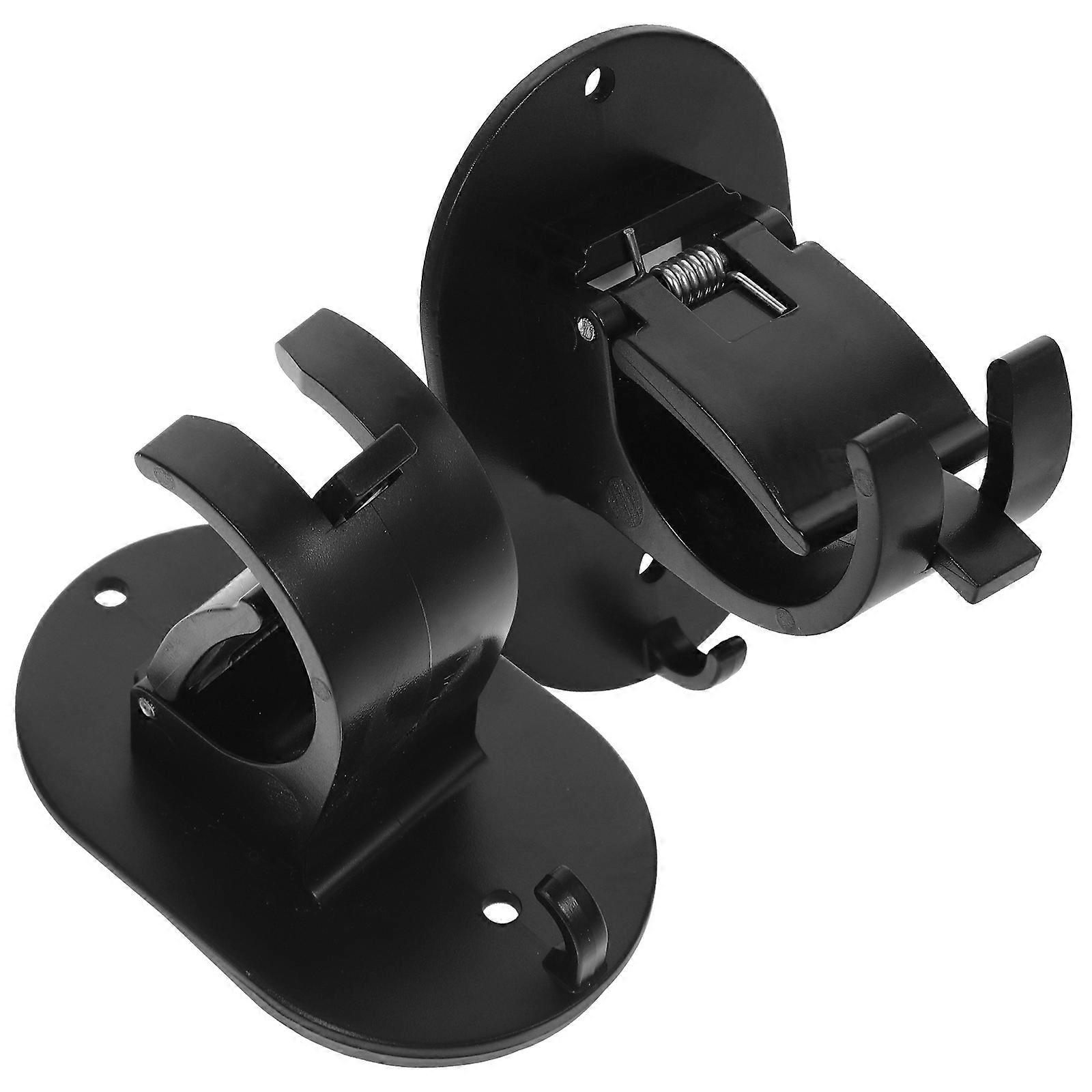 No Drill Curtain Rod Brackets Plastic Curtain Rod Holders 2Pcs Set