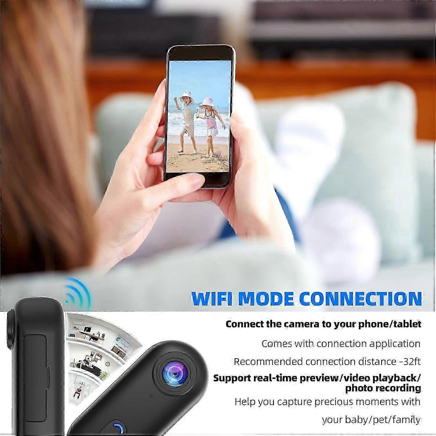 Latest 4K Mini WiFi Action Camera 2025 Model: Thumb POV Portable Body Cam with 64GB Storage