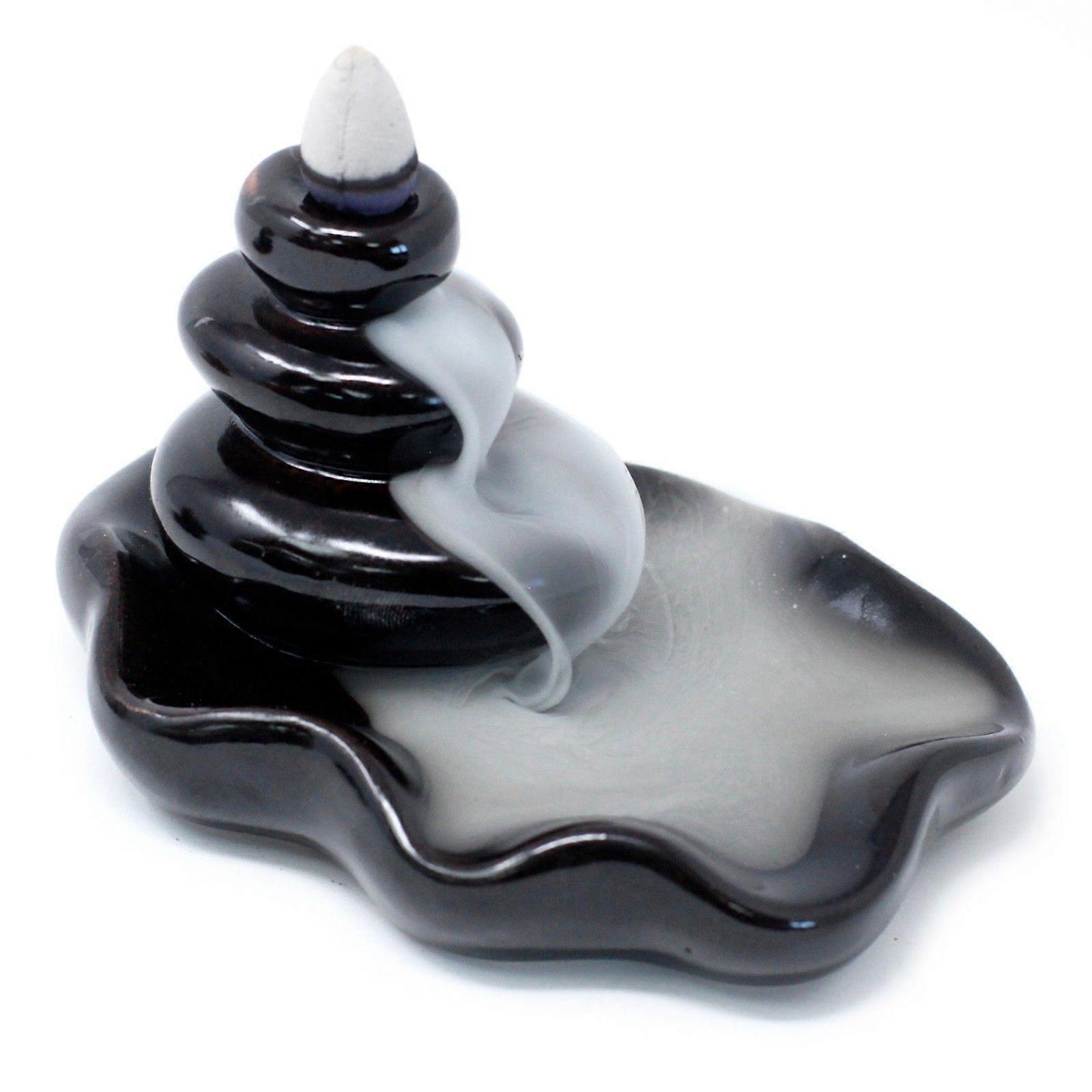 Back Flow Incense Burner - Large Pebbles into Pool X 1