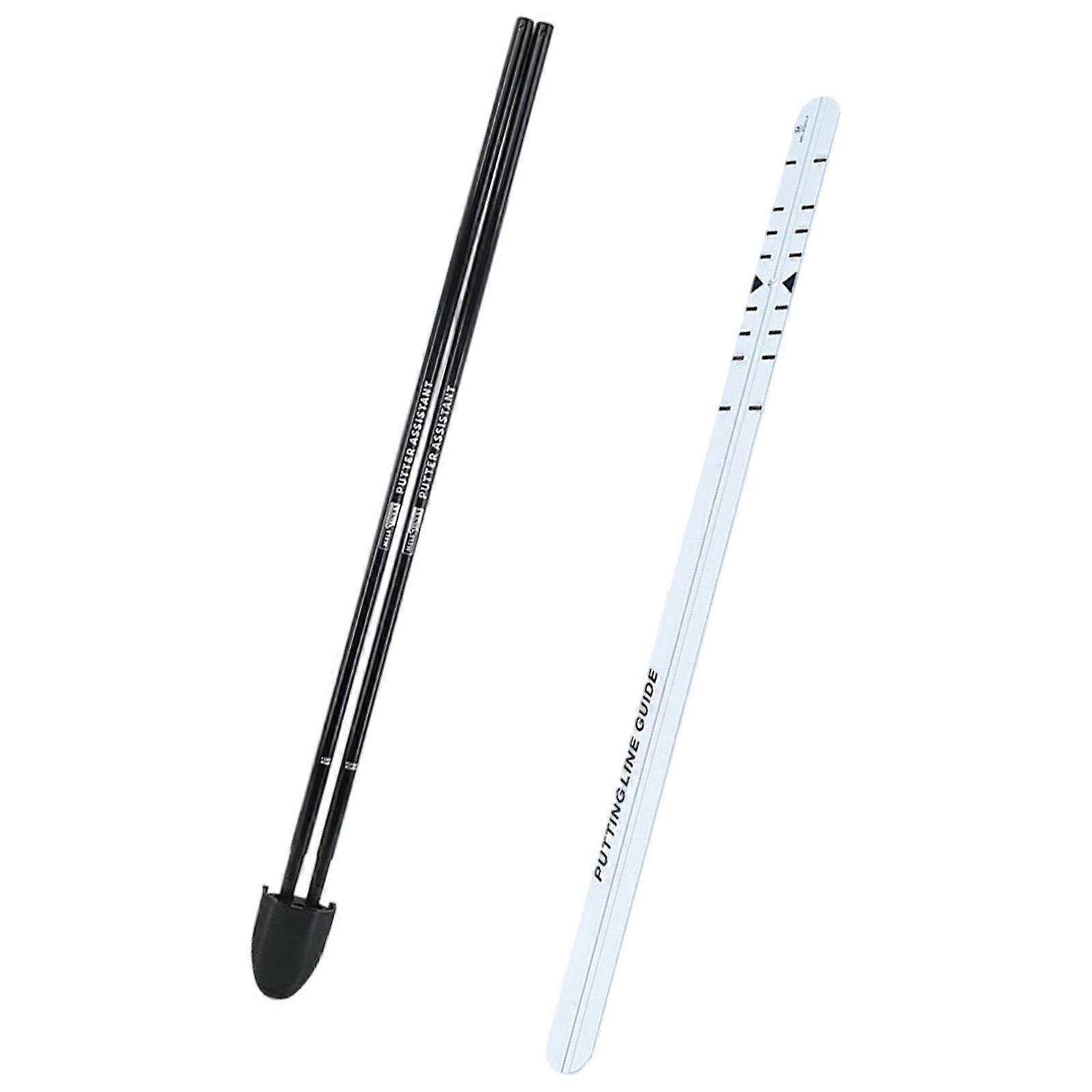Portable Golf Putting Lines Guide Postures Fixing Rod Golf Putting Ruler Golf Putting Alignment Rail Trainer Tool Multicolor
