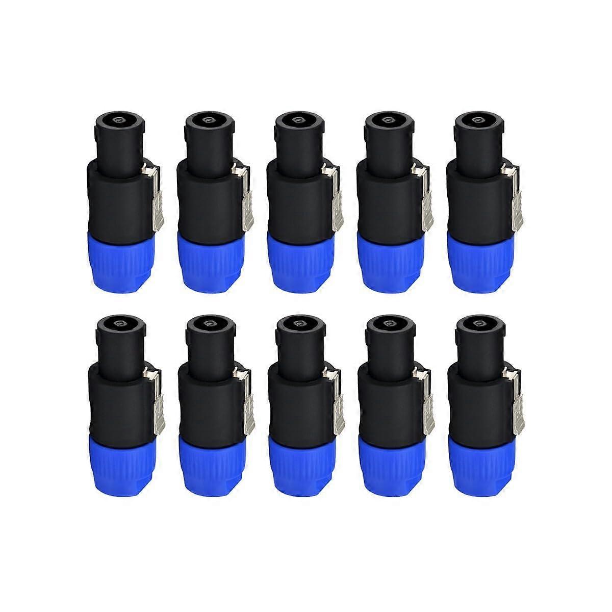 10 pcs NL4FC Speakon Cable Connector Female 4 Pole Audio Plug for Compatible with Neutrik Replacement