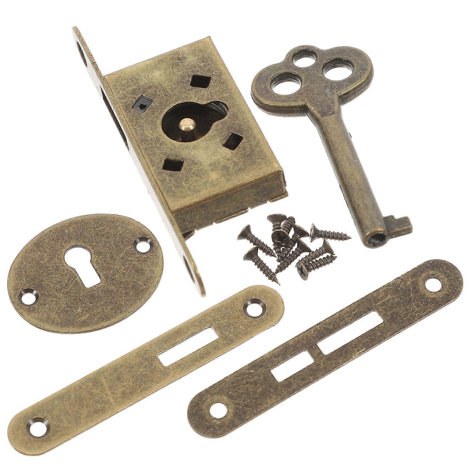 Golden Cabinet Lock with Keys for Small Boxes and Jewelry Cases Multifunctional Invisible Design Enhancing set