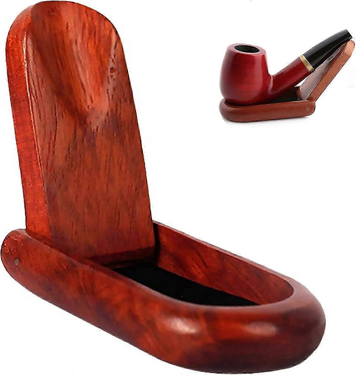 Support de support de pipe à fumer, support de pipe à tabac en bois, pipe à fumer avec support de pipe pliable, pipe en bois de rose 2pcsD-