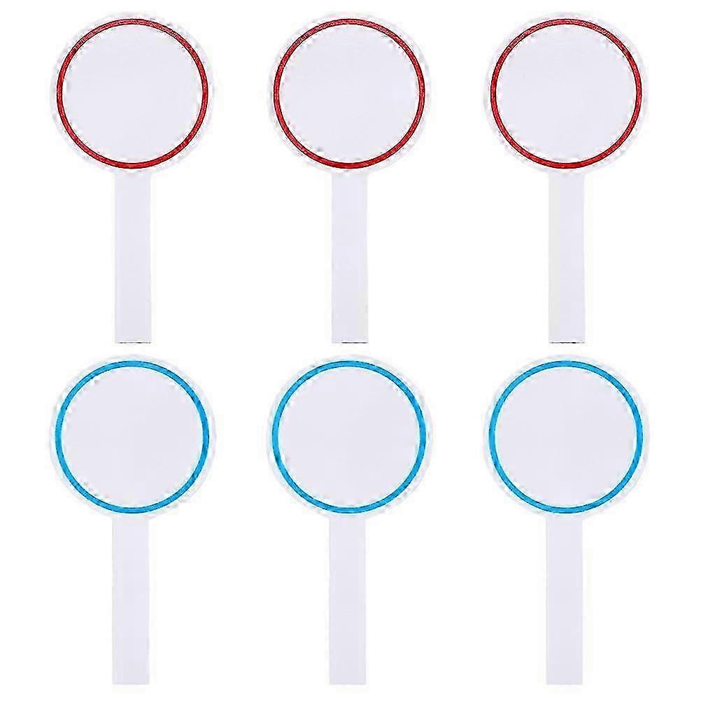 6pcs Blank Dry Erase Handheld Scoreboard Answer Paddle Whiteboard Single Sided