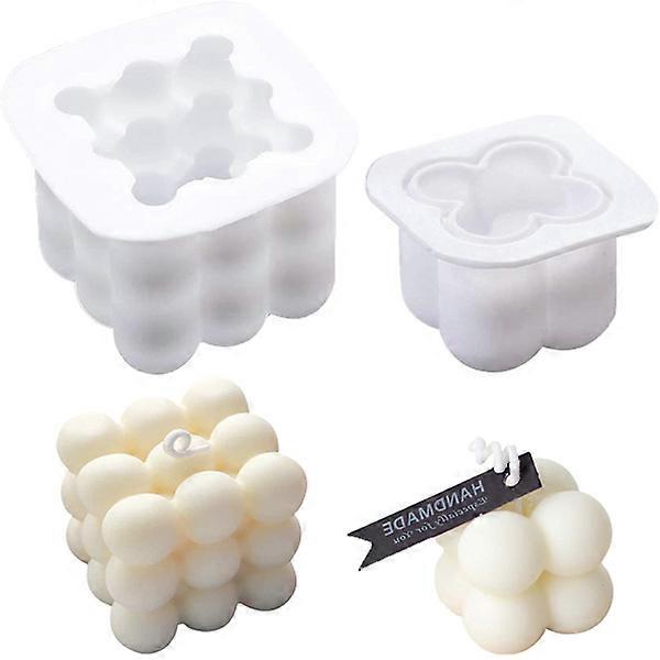 Candle mold Bubbles Silicone White 2 different sizes
