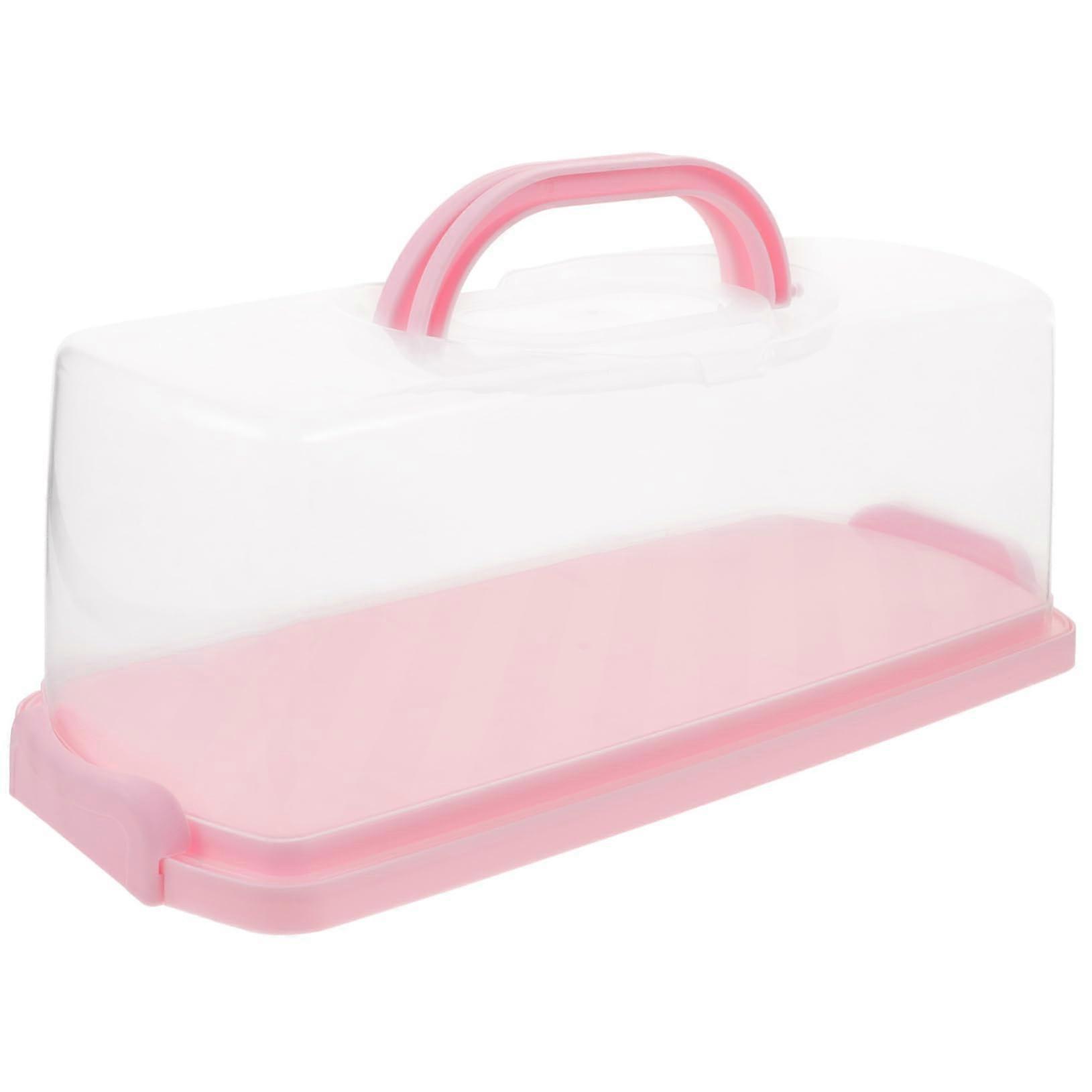 Cake Carrier with Handle for Secure Transport, Large Capacity PP Cake Storage Box with Lid