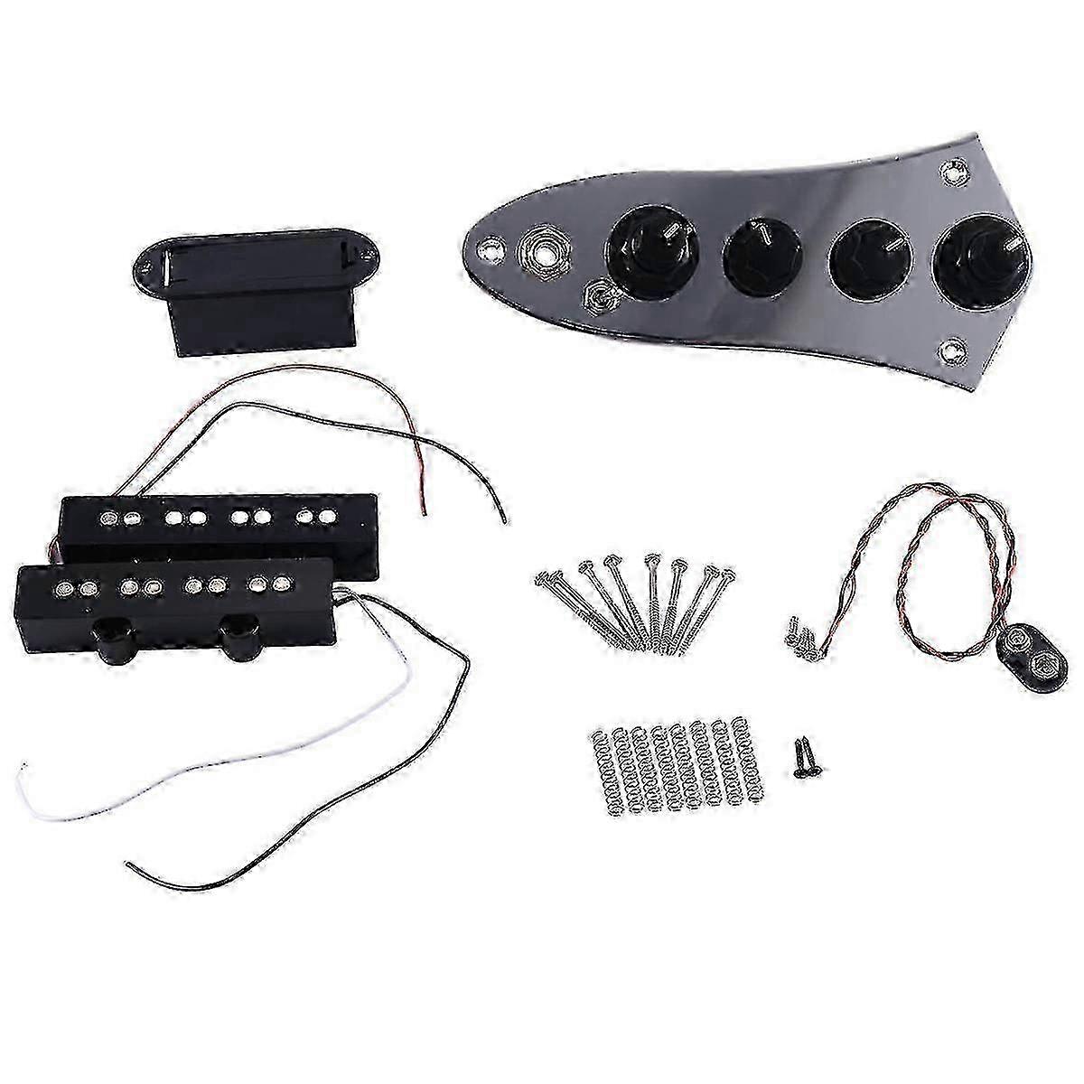 Universal 5 Jazz JB-08 Bass Loaded Control Plate for 4/5 String Parts with JB Electric Bass Pickup hwyC
