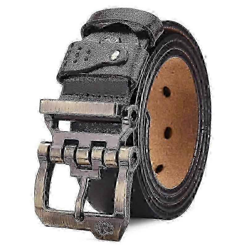 خمر جلد البقر جلد طبيعي مصمم أحزمة رجالية مع مشبك دبوس للجينز - أحزمة الخصر الفاخرة عالية الجودة