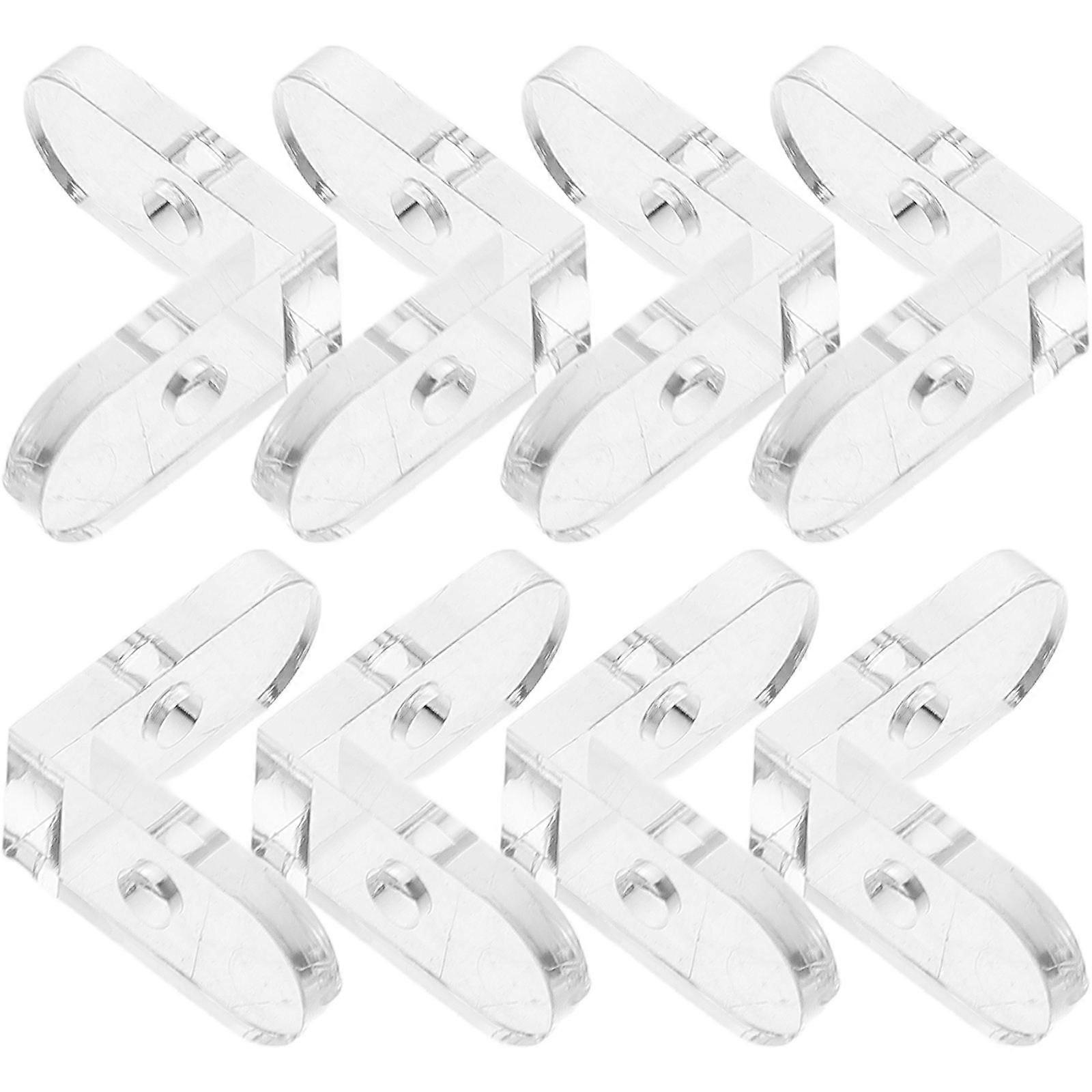 Acrylic Braces Transparent Corner Brackets for Heavy Duty Fixing 15Pcs