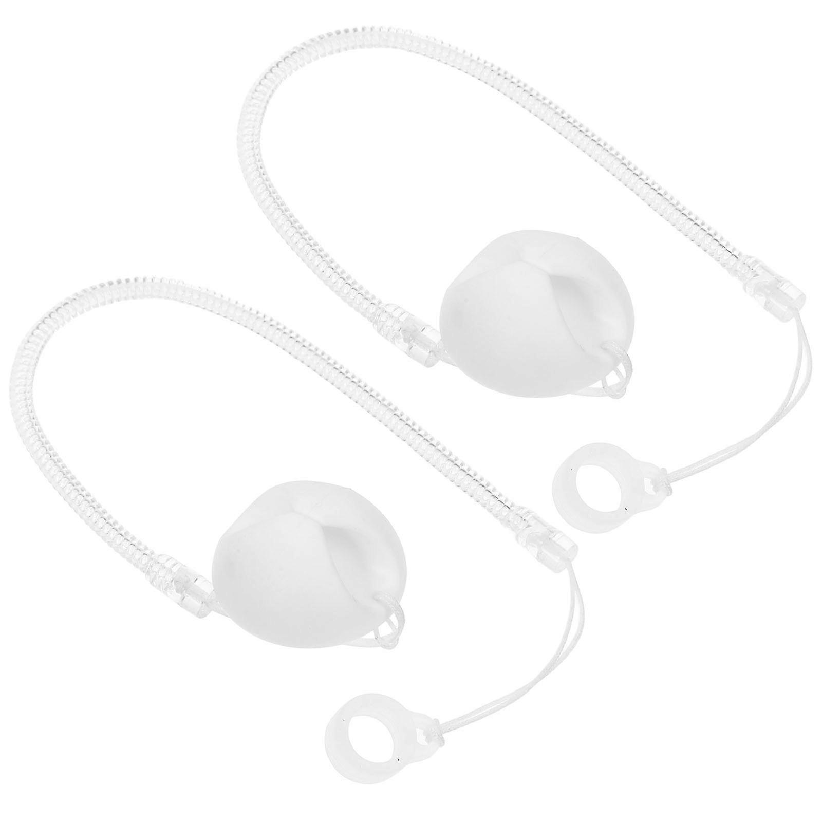 Transparent Pen Chain for Reception Desk Use 2Pcs with Silicone Base