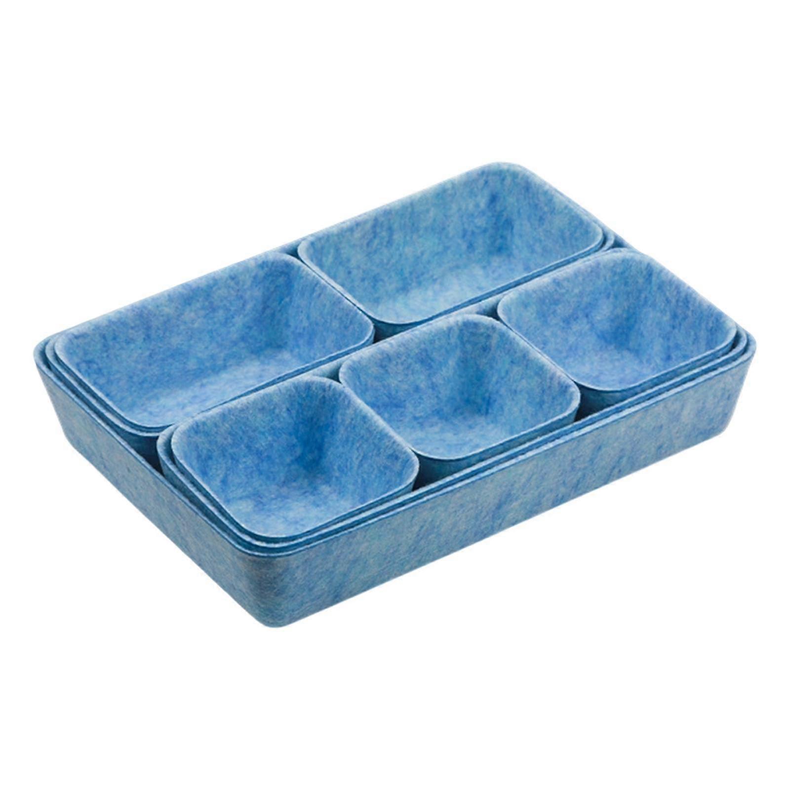 Felt Drawer Organizer Tray Separator Simple Multifunctional Storage Box 8 Grids