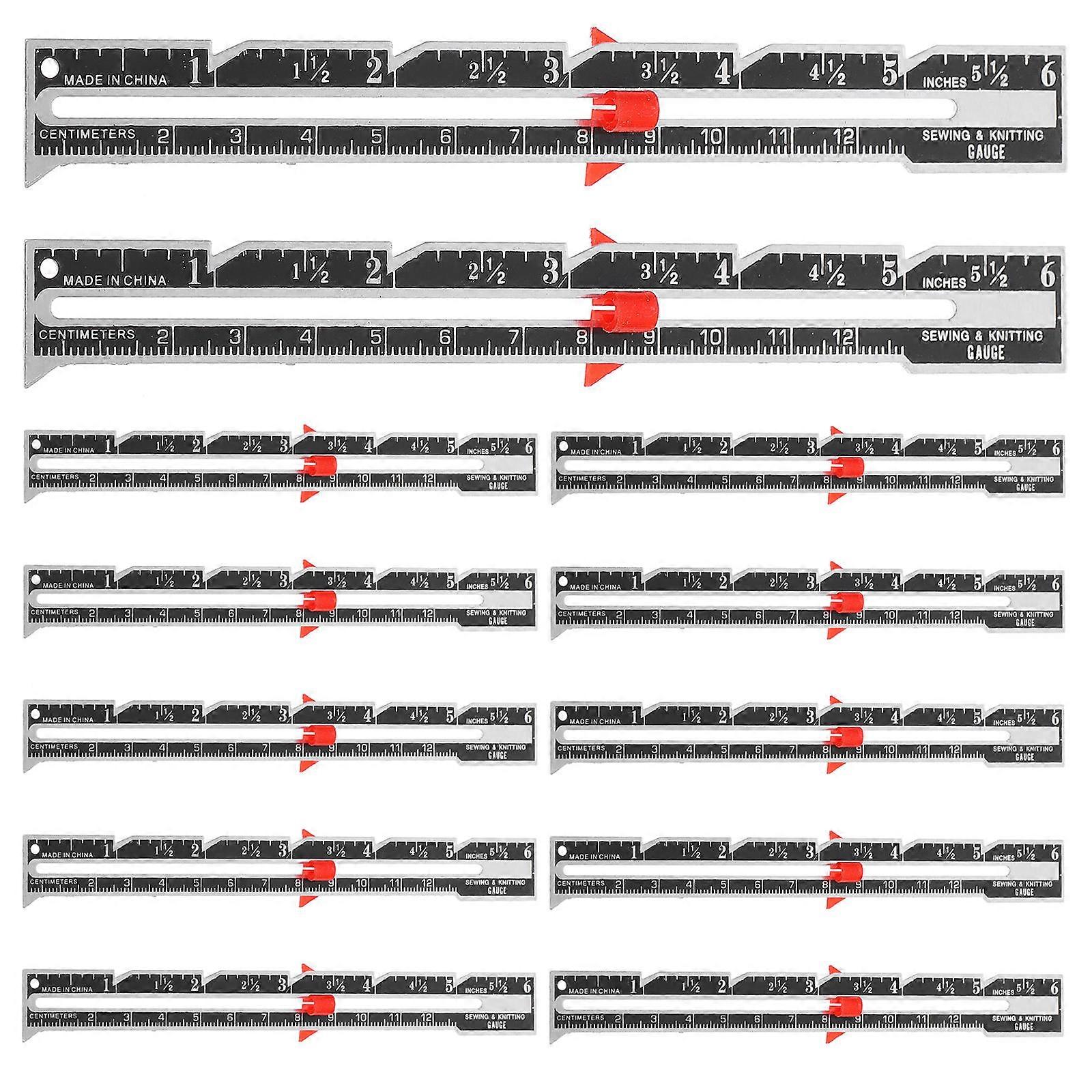 12Pcs Sewing Gauge Rulers for Measuring Fabric with Precision Tools