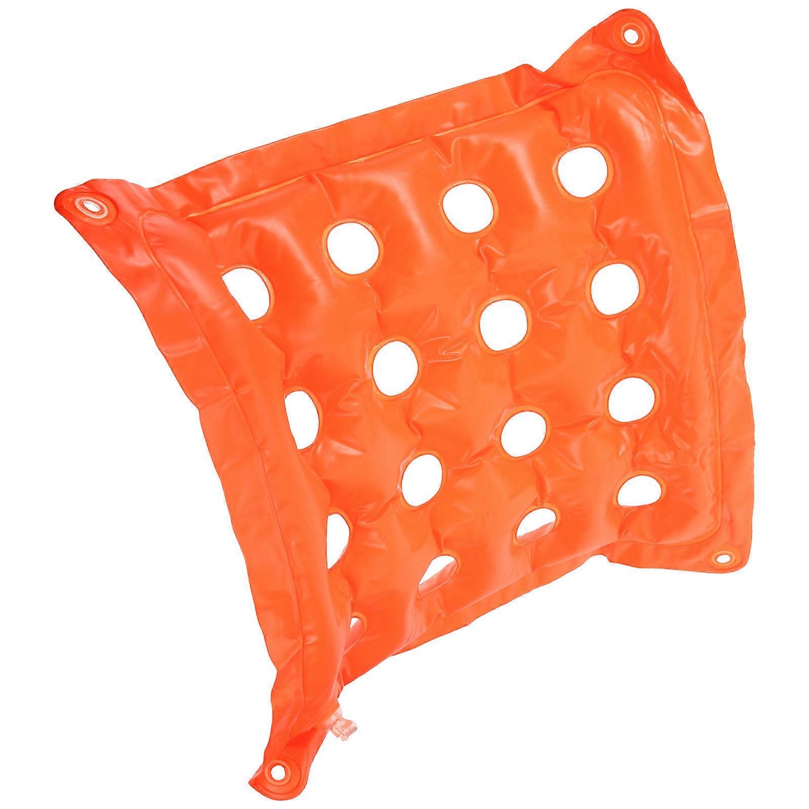 Breathable Cushion Bed Sore Cushion Designed For Wheelchair Use Comfortable Inflatable PVC Material In Orange Color 1Set