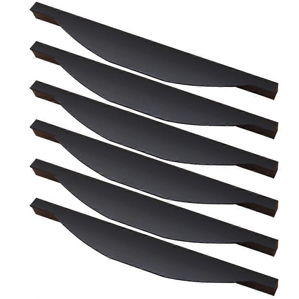 Black Drawer Pulls Curved Cabinet Handle for Replacement 6Pcs Set