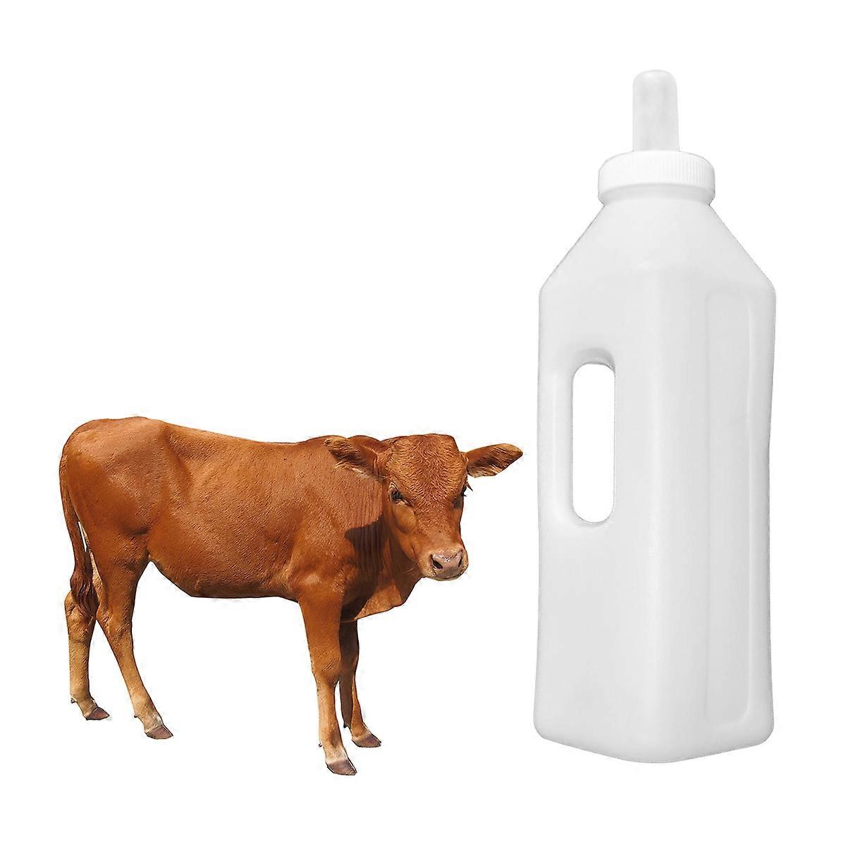 Silicone Sheep Nipple for Orphaned Lamb Milk Drinking 3L Capacity Bottle Set White Color Farm Use