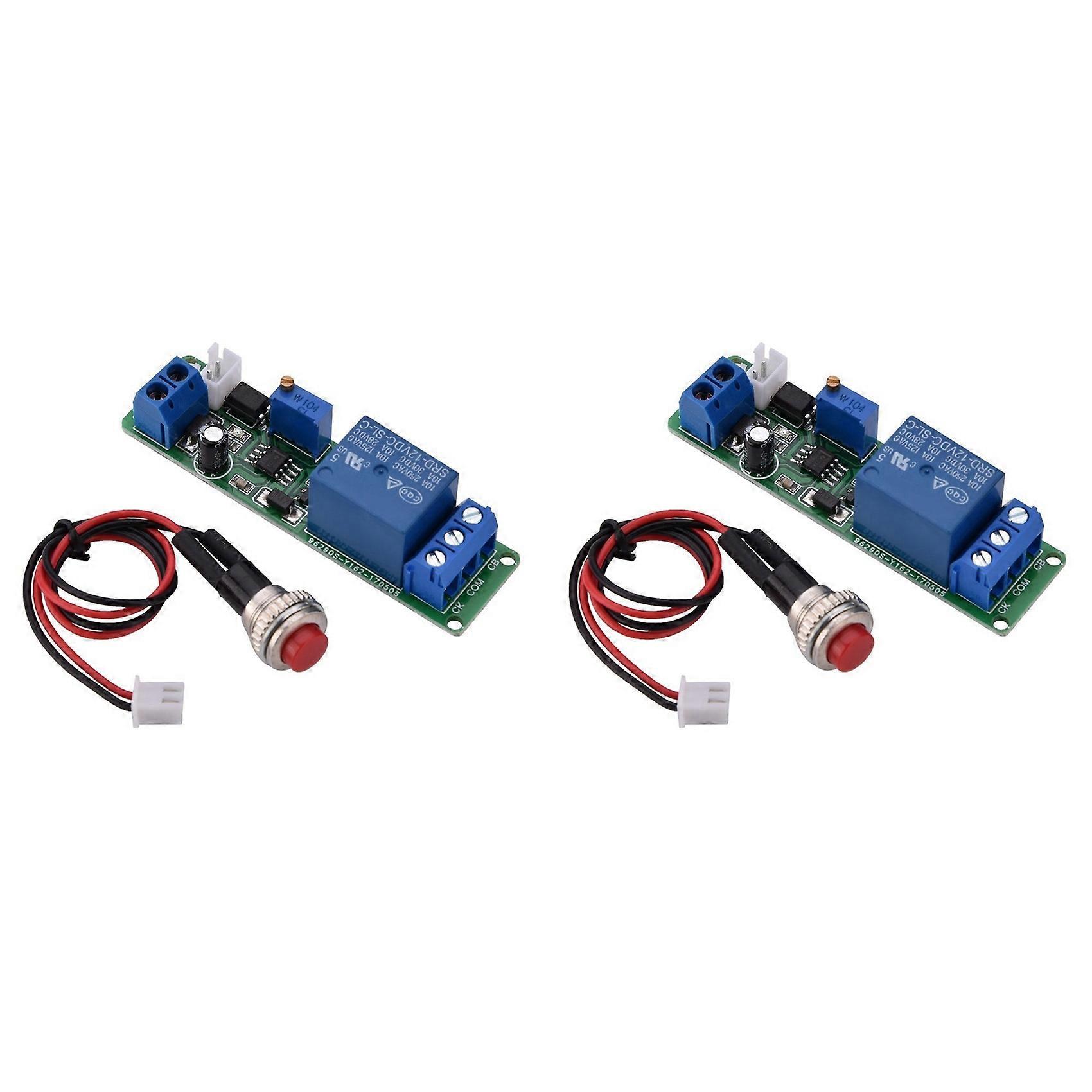 2X DC 12V Adjustable Timer Delay Turn OFF Module Timing Relay Time Switch 1-10sec Delay Off Switch Module