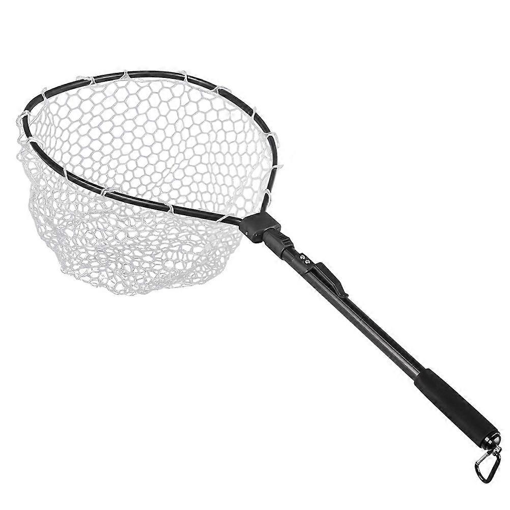 Sturdy Fishing Net Landing Net Foldable For River Fishing 85X40CM Rubber Mesh Easy Folding 1Pack
