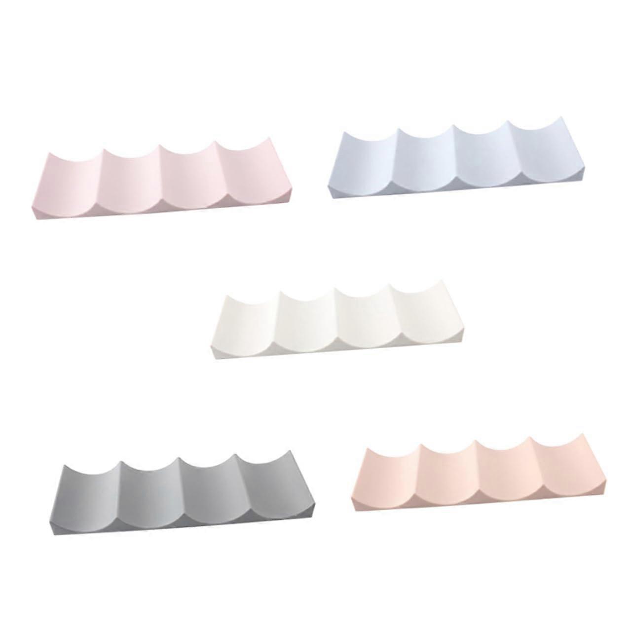 Wine Bottle Holder Rack 5pcs SpaceSaving Grooved Design for Kitchen Countertop Fridge Pantry