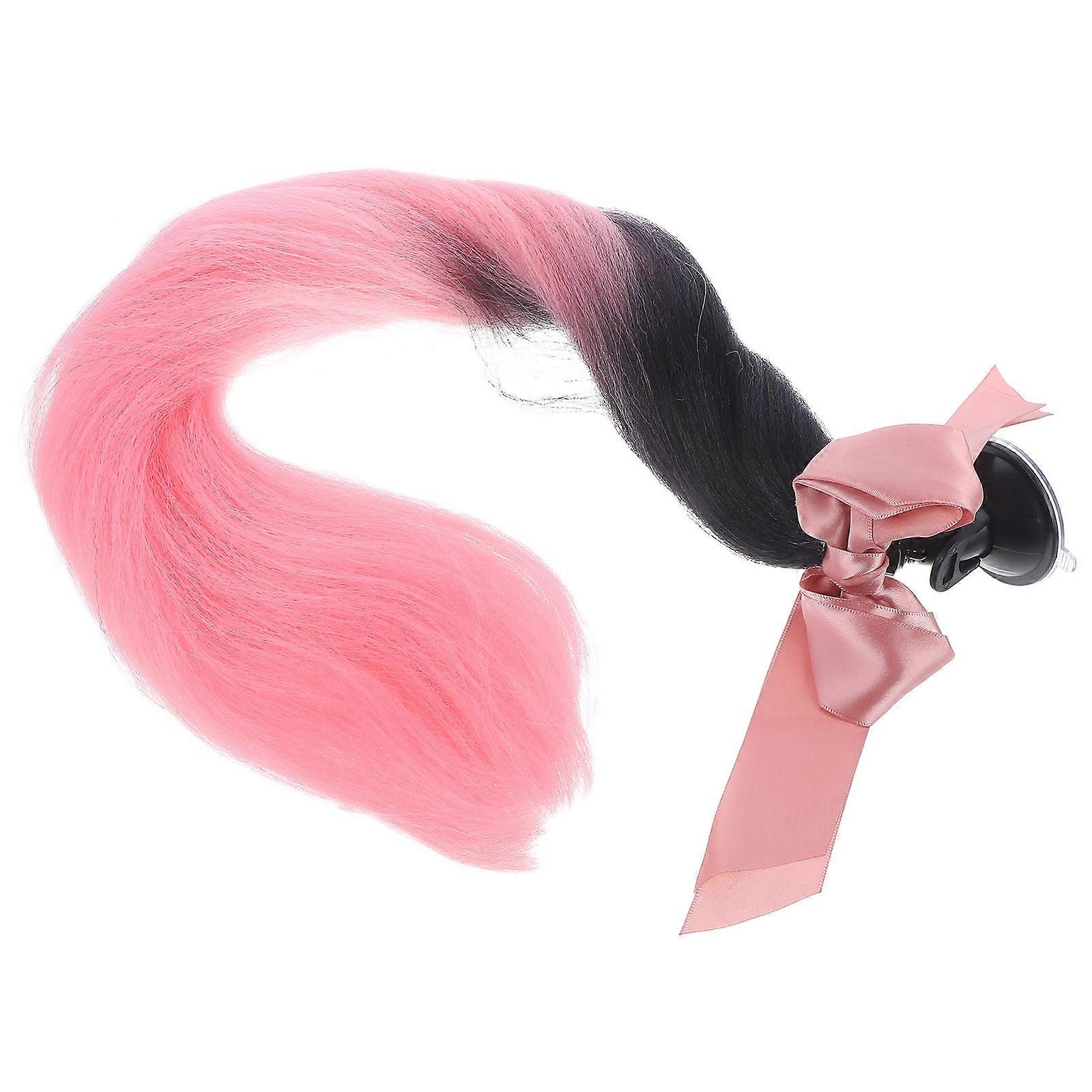 Ponytail Braid Wig for Motorcycle Decorative Accessory 4Pcs