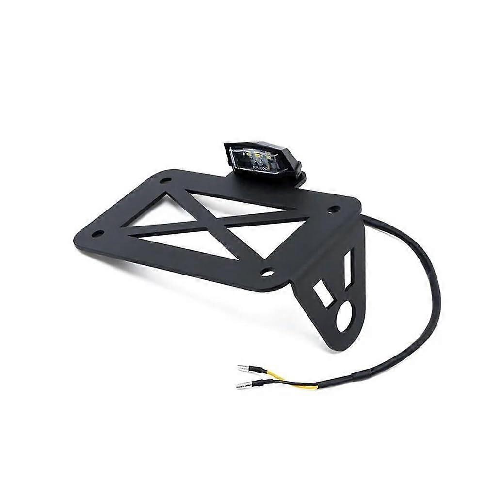 Universal CNC Aluminum Motorcycle License Plate Holder with Tail Light, RustProof Adjustable Bracket