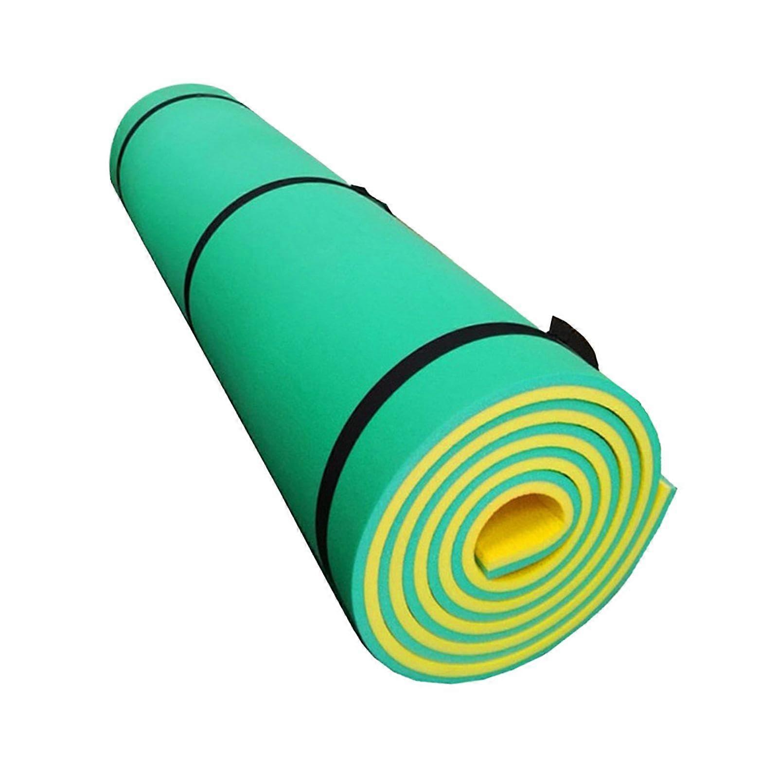 Pool Float Mat with Soft Comfortable Surface, Large Foam Water Pad for Pool and Beach, Yellow Green