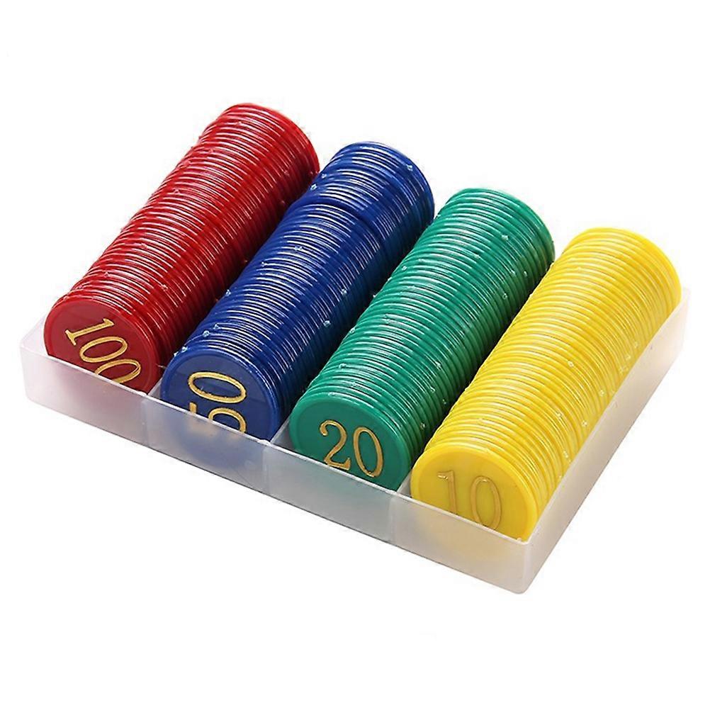 Supplies Plastic Chips for Game 160Pcs Number Markers Multicolor Set