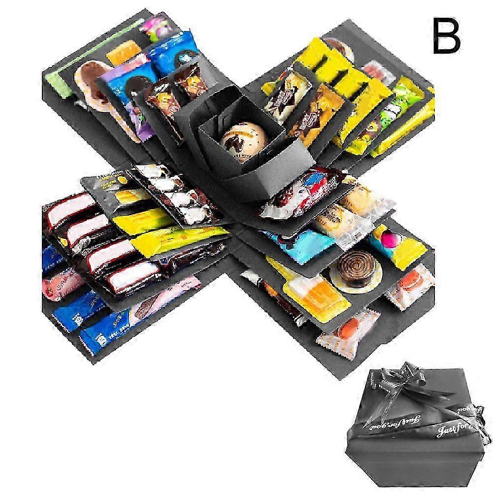 25-26 DIY Explosion Gift Box, 5 Layer Snack Explosion Box, Scrapbooking Box