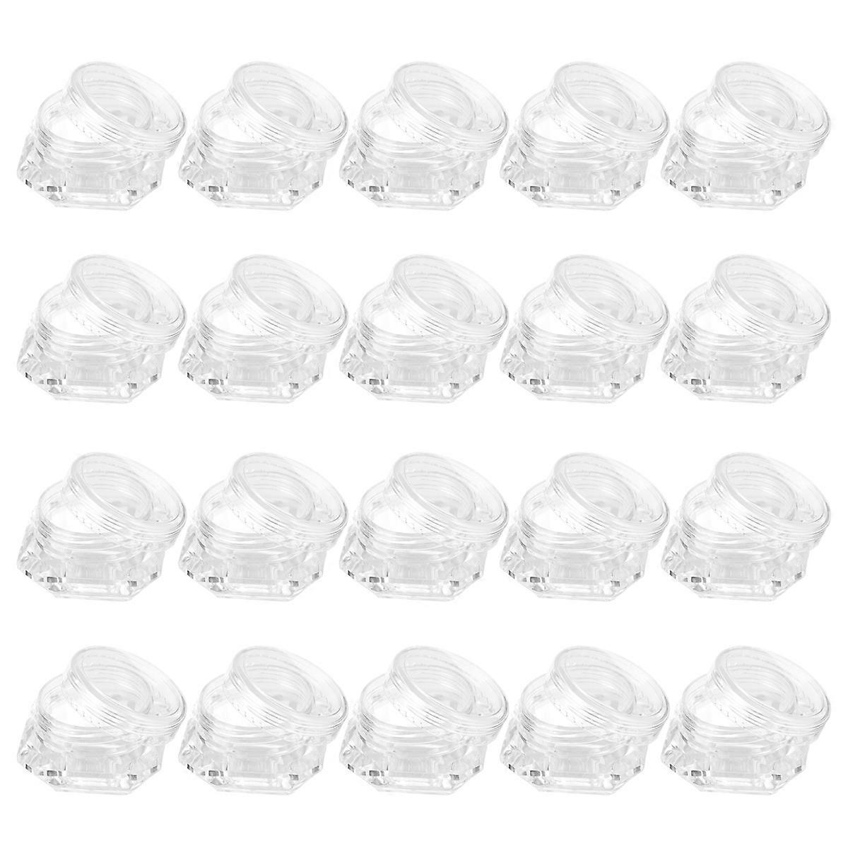 Powder Container Empty Cosmetic Containers Refillable 20Pcs Jars Transparent