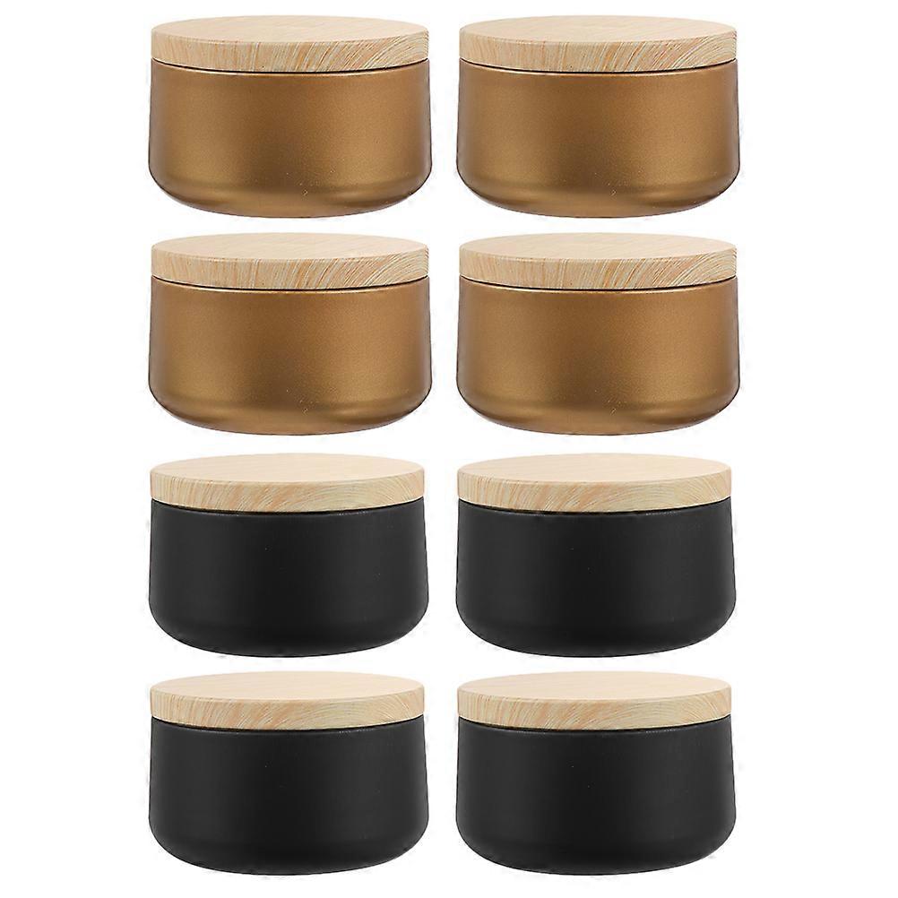 Assorted Color Tinplate Candle Cans for Candle Storage 8Pcs Set