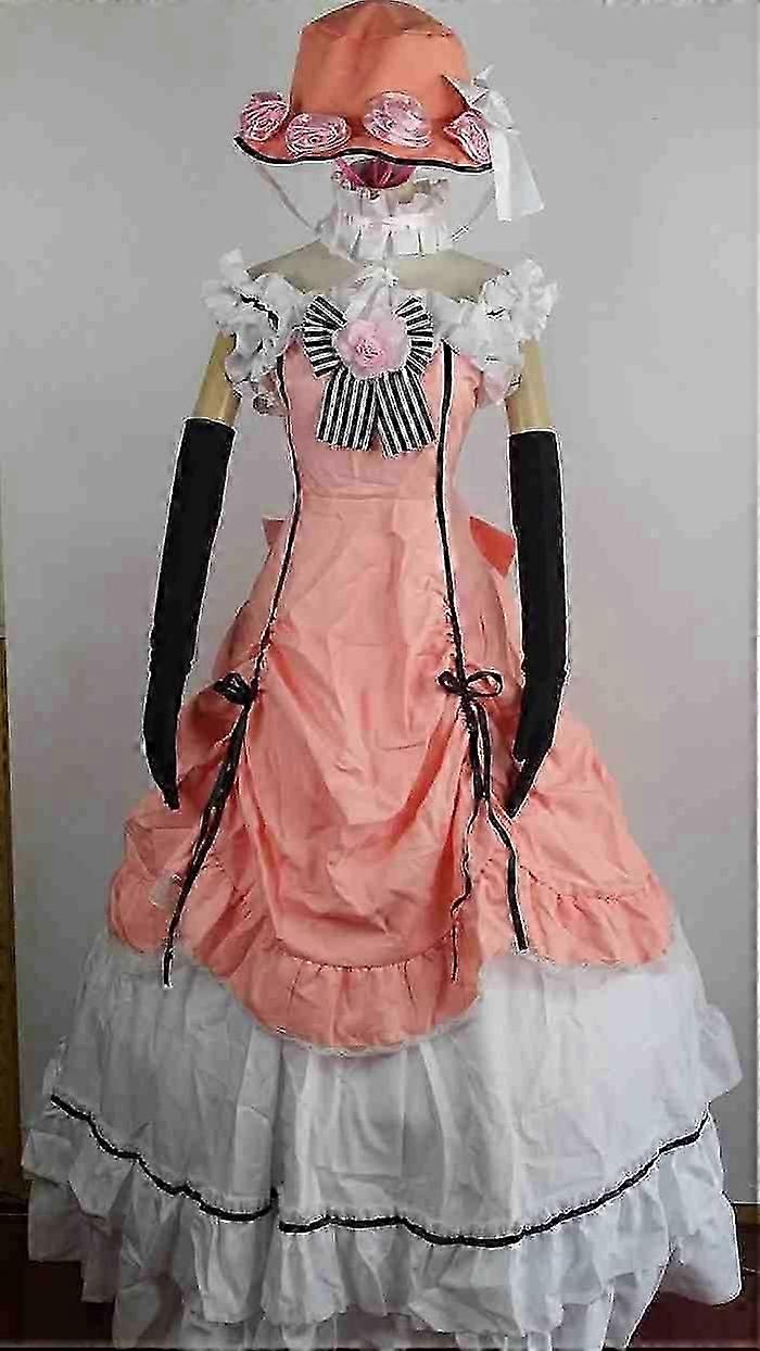 Black Butler Kuroshitsuji Ciel Phantomhive Sleeveless Lace Maid Court Full  Dress Uniform Outfit Anime Cosplay Costumes | Fruugo NL