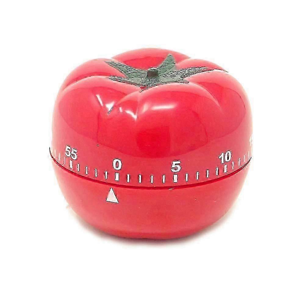2024Kitchen Craft Mechanical Wind Up 60 Minutes Timer 360 Degree Rotating Tomato Shape Cooking Timer