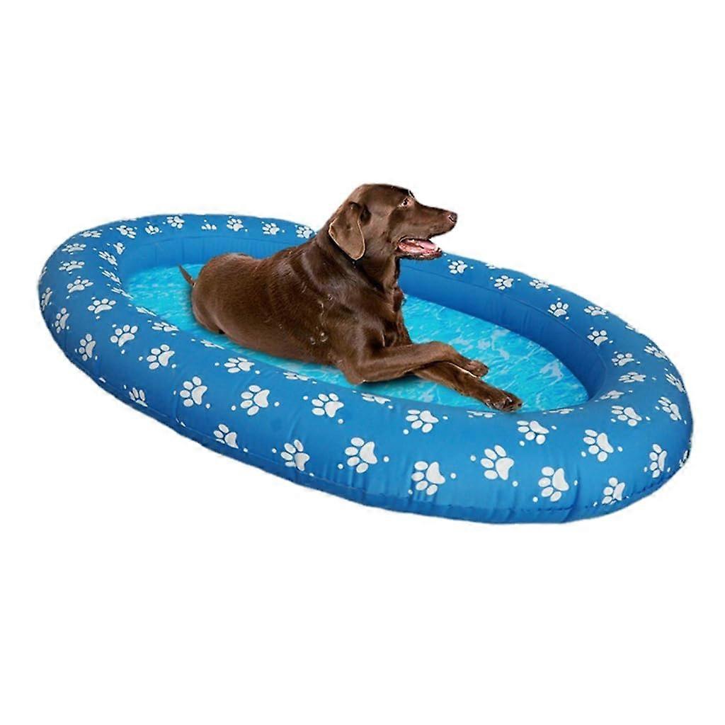 Large Dog Pool Float Inflatable Raft for Lake River and Pool Foldable Reusable Lake Blue