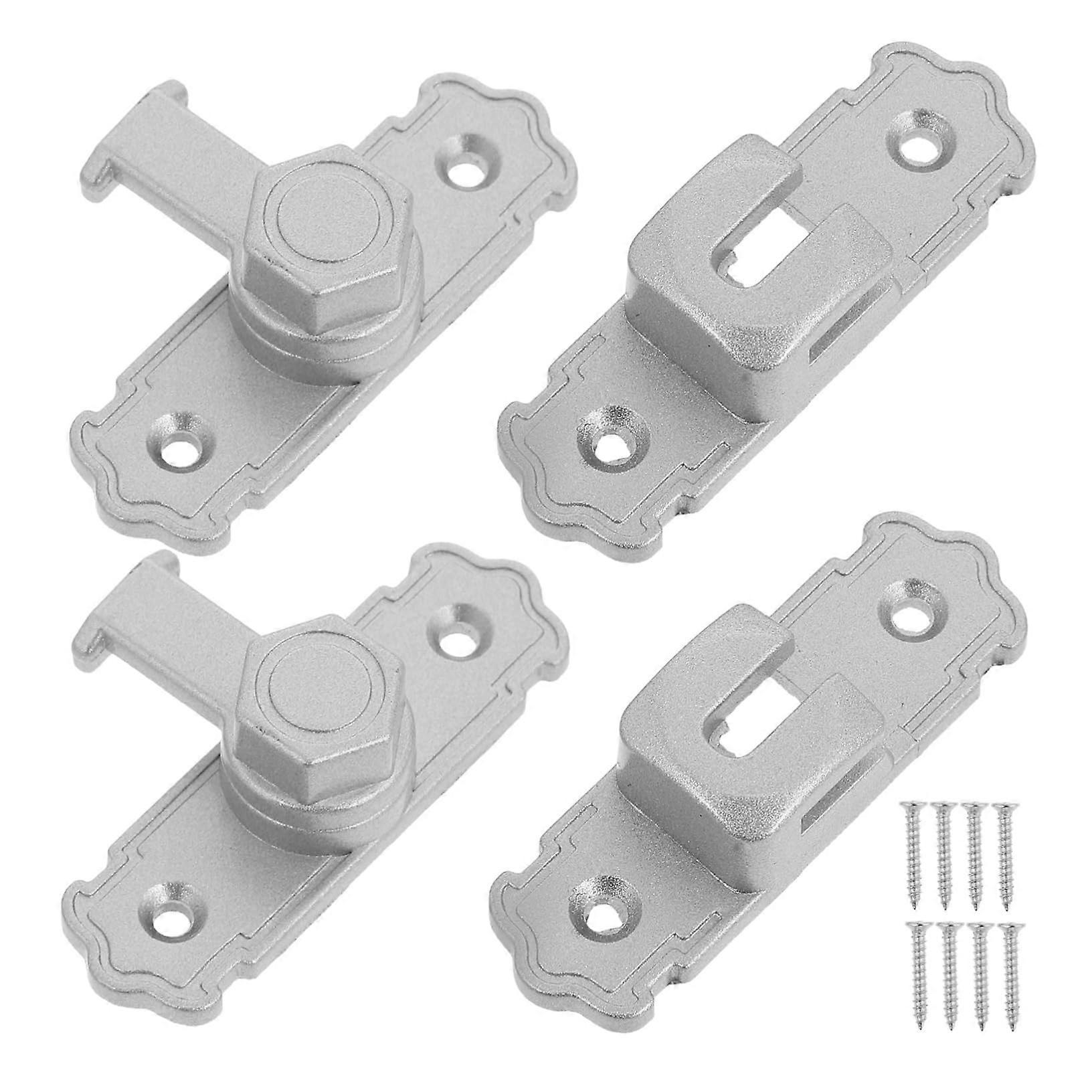 2pcs Silent Sliding Door Lock Bolt Latch for Bathroom Bedroom Interior Quick Easy Installation