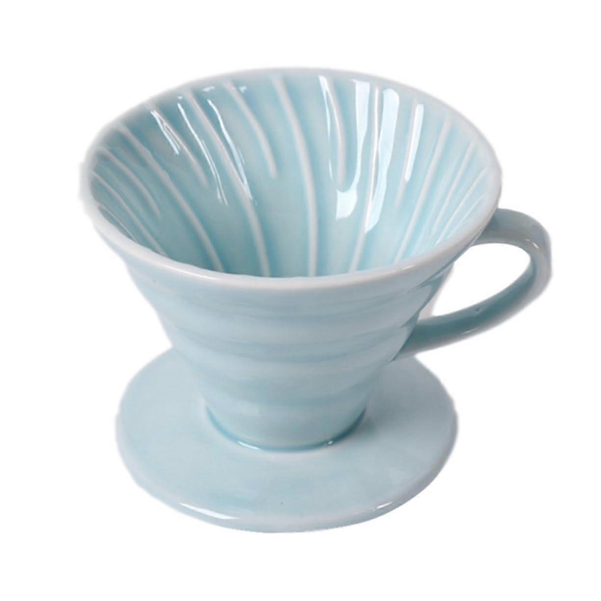 Handmade Ceramic Coffee Dripper with Lid, Single Cup Pour Over Maker, RustProof Chic Design