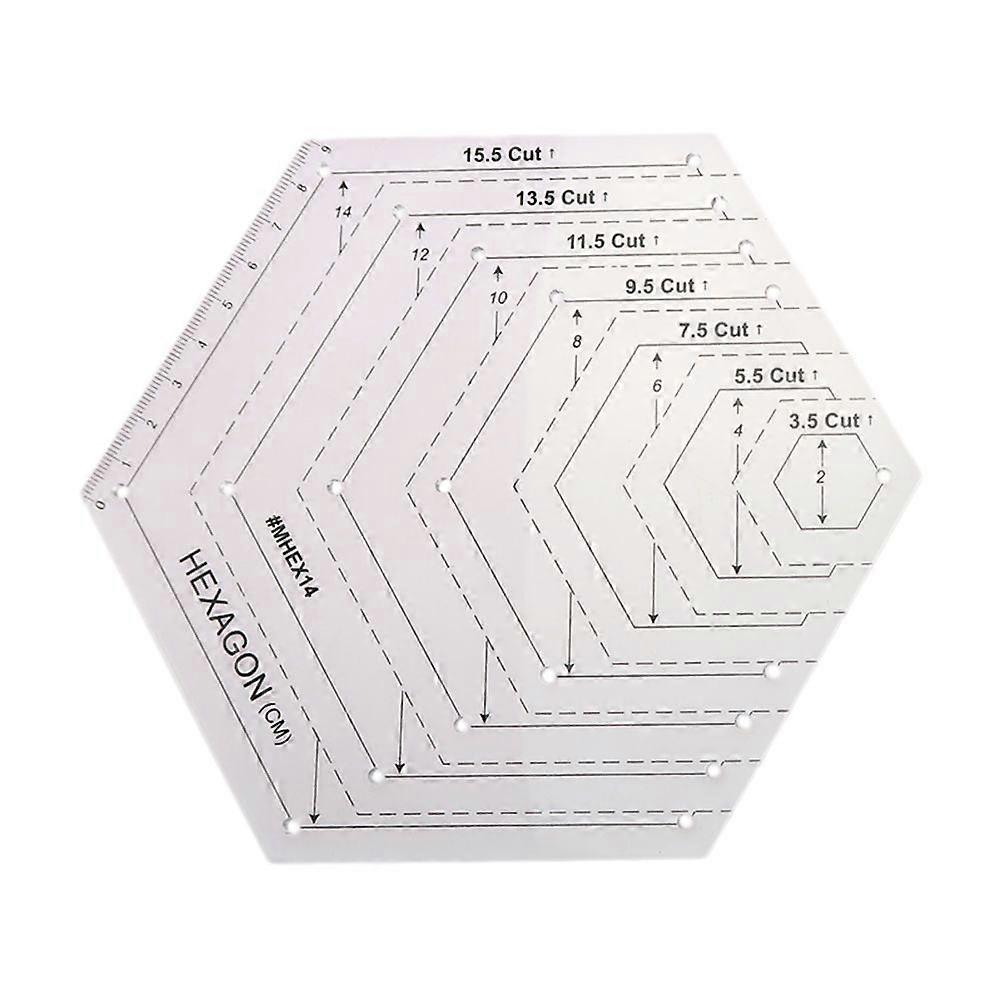 Patchwork Ruler Hexagon Quilting Ruler Patchwork Acrylic Template Sewing Accessories