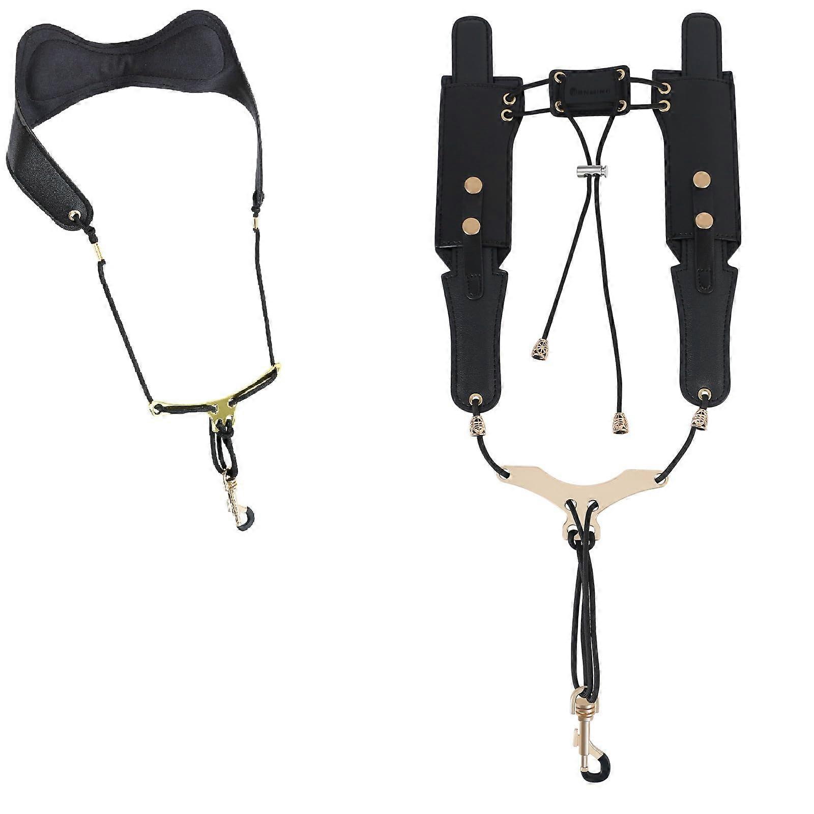 Adjustable Saxophone Neck Strap with Padded Shoulder Support for Stable Instrument Position