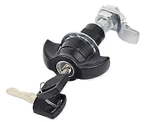 Matt Black Cam Lock with Key for Cabinets Drawers Mailbox Tool Box Flat Bolt Security