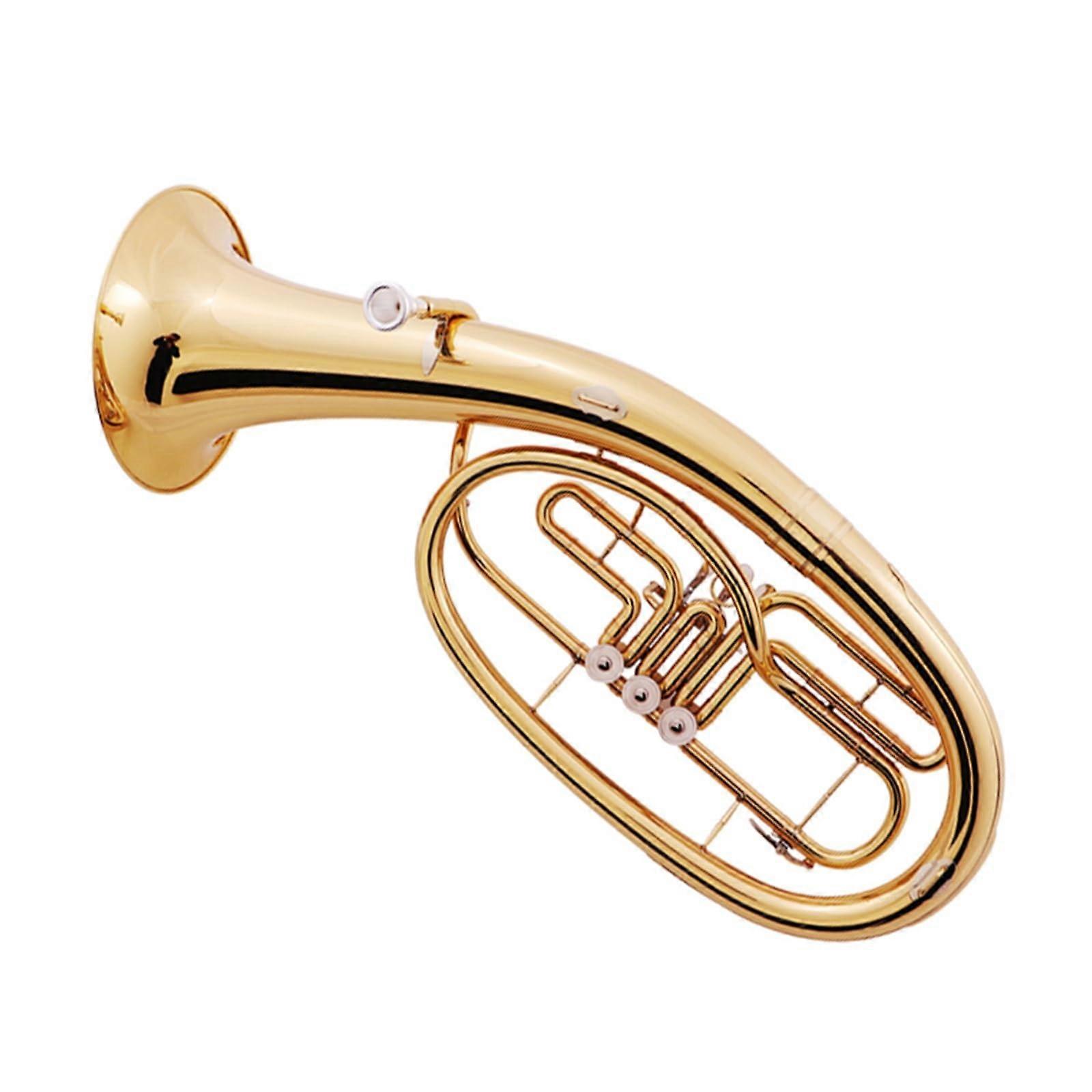 Professional B Flat Euphonium Brass Instrument with Smooth Expressive Tone and Durable Build