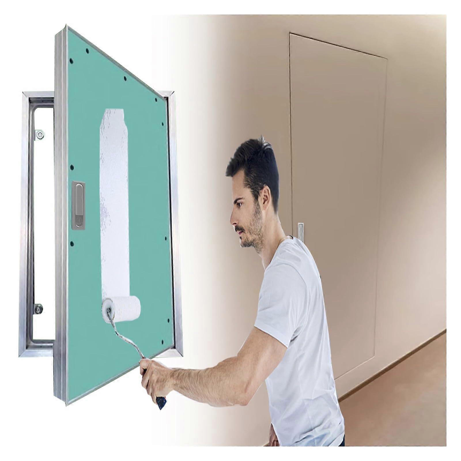 14x16 Drywall Access Panel with Lock, Paintable Textured Surface for Plumbing Inspection